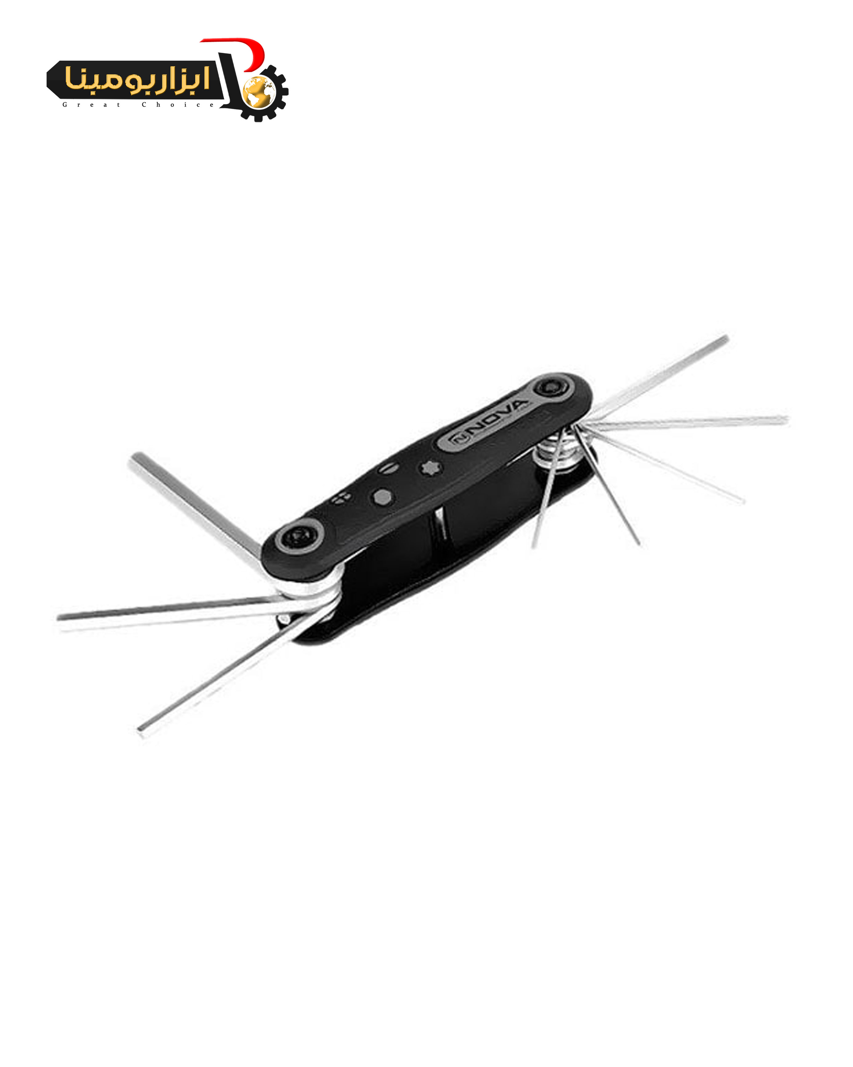 آچار آلن شش گوش نووا چاقویی 8 عددی مدل NTK-1141